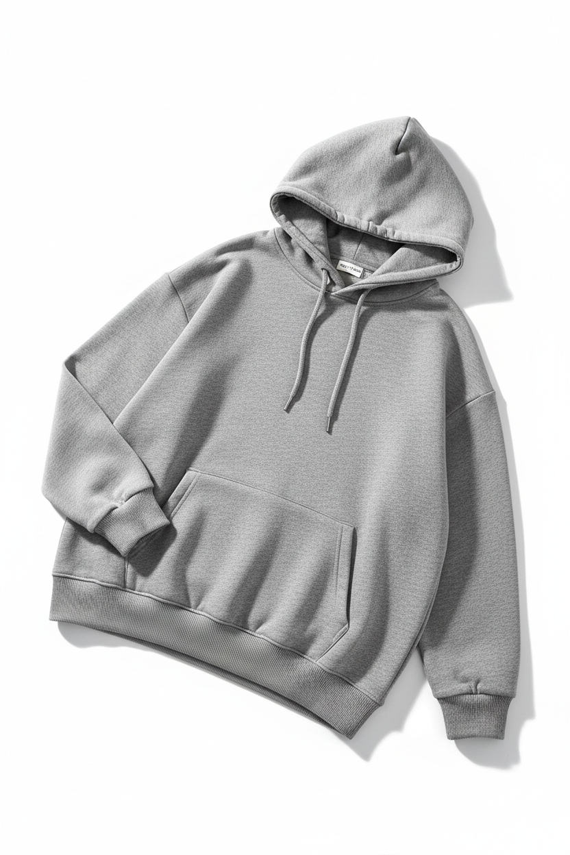 Hoodie gris chiné