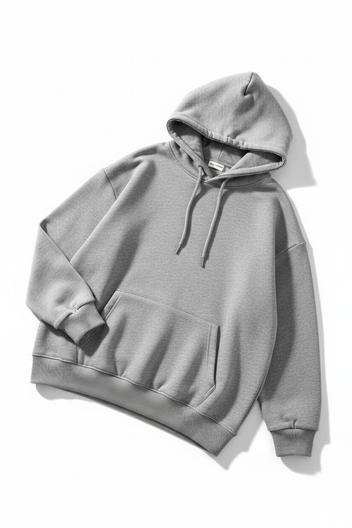 Hoodie gris chiné